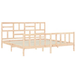 Bed Frame without Mattress 183x203 cm King Solid Wood Pine