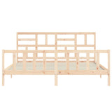Bed Frame without Mattress 183x203 cm King Solid Wood Pine
