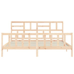 Bed Frame without Mattress 183x203 cm King Solid Wood Pine