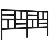 Bed Frame without Mattress Black 183x203 cm King Solid Wood Pine - Low Angle