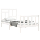 Bed Frame without Mattress White 90x190 cm Solid Wood Pine - Top-Down View