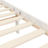 Bed Frame without Mattress White 90x190 cm Solid Wood Pine - Extra Image