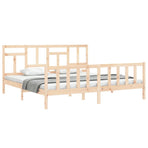 Bed Frame without Mattress 183x203 cm King Solid Wood Pine