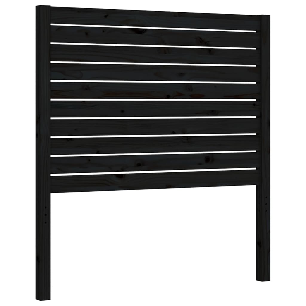 Bed Frame without Mattress Black 90x190 cm Solid Wood Pine