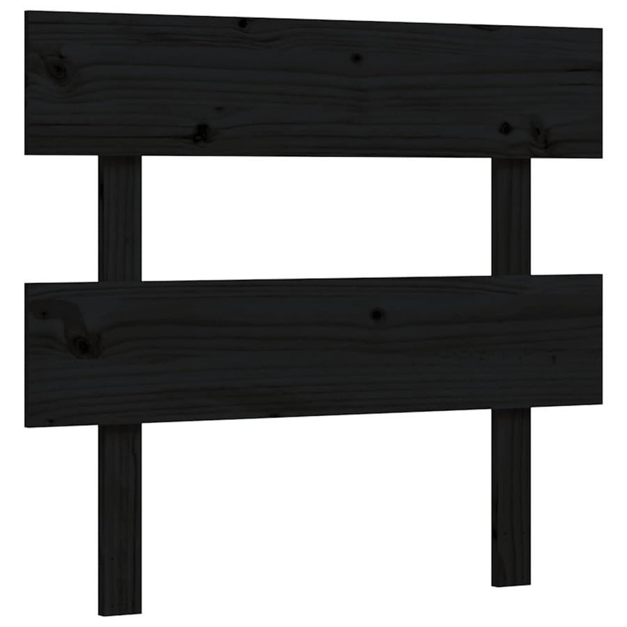 Bed Frame without Mattress Black 90x190 cm Solid Wood Pine