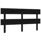 Bed Frame without Mattress Black 150x200 cm Solid Wood Pine - Low Angle