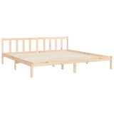 Bed Frame without Mattress 183x203 cm King Solid Wood Pine - Extra Image