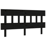 Bed Frame without Mattress Black 150x200 cm Solid Wood Pine - Low Angle