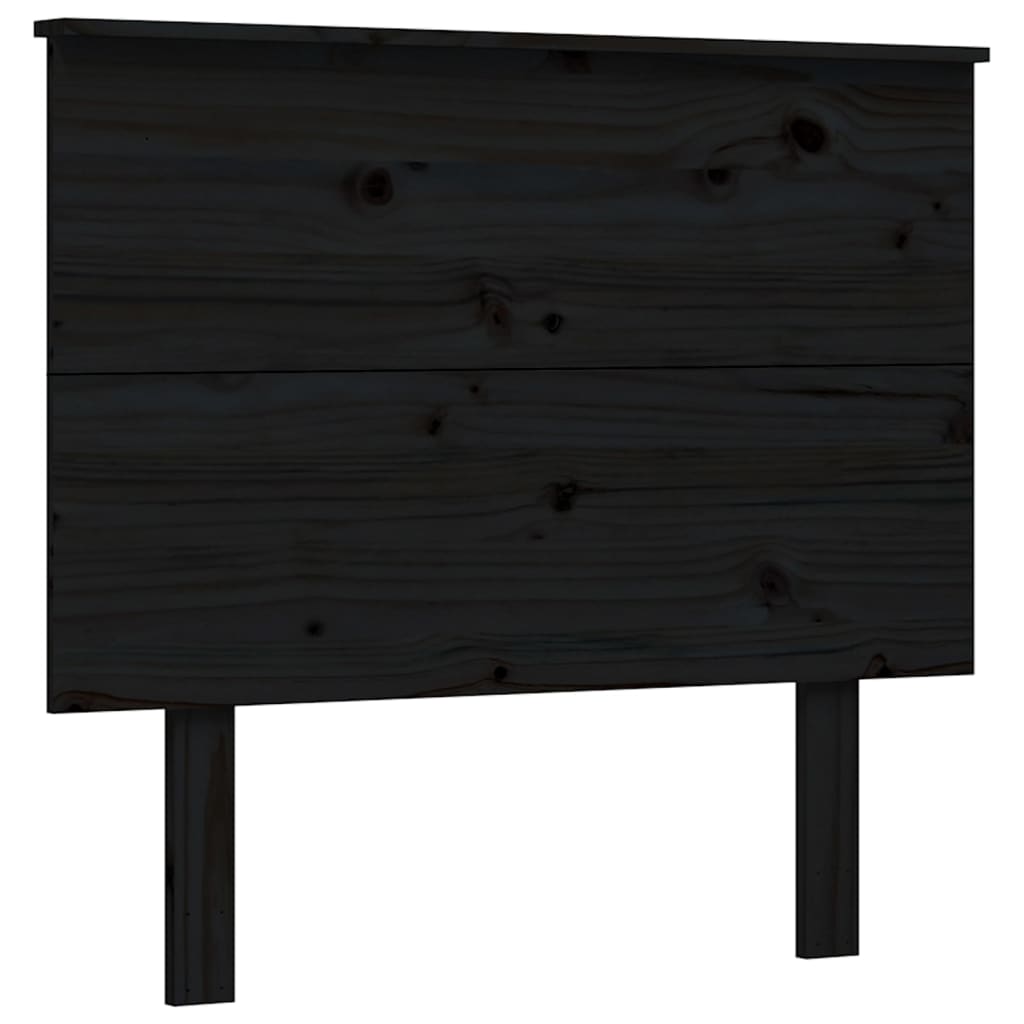 Bed Frame without Mattress Black 90x190 cm Solid Wood Pine