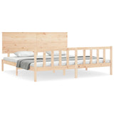 Bed Frame without Mattress 183x203 cm King Solid Wood Pine