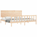 Bed Frame without Mattress 183x203 cm King Solid Wood Pine