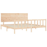 Bed Frame without Mattress 183x203 cm King Solid Wood Pine