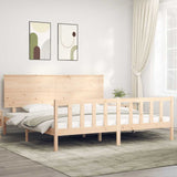 Bed Frame without Mattress 183x203 cm King Solid Wood Pine