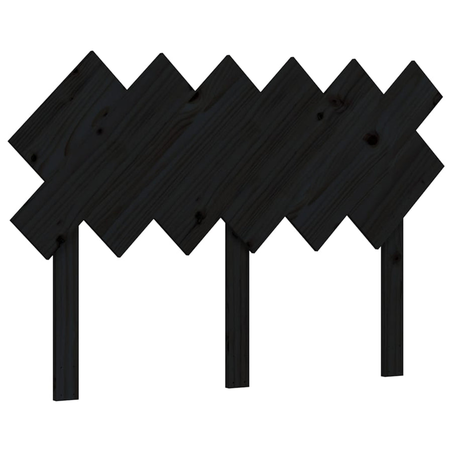 Bed Frame without Mattress Black 135x190 cm Solid Wood Pine