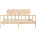 Bed Frame without Mattress 183x203 cm King Solid Wood Pine