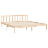 Bed Frame without Mattress 183x203 cm King Solid Wood Pine - Extra Image