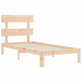 Bed Frame without Mattress 90x190 cm Solid Wood Pine - 45-Degree Angle