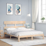 Bed Frame without Mattress 150x200 cm Solid Wood Pine - Side View