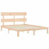 Bed Frame without Mattress 150x200 cm Solid Wood Pine - 45-Degree Angle