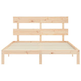 Bed Frame without Mattress 150x200 cm Solid Wood Pine - Rear View