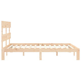 Bed Frame without Mattress 150x200 cm Solid Wood Pine - Close-Up Angle