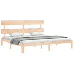 Bed Frame without Mattress 183x203 cm King Solid Wood Pine
