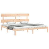 Bed Frame without Mattress 183x203 cm King Solid Wood Pine - Top-Down View