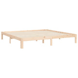 Bed Frame without Mattress 183x203 cm King Solid Wood Pine - Extra Image