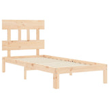 Bed Frame without Mattress 90x190 cm Solid Wood Pine - 45-Degree Angle