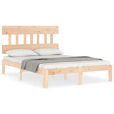 Bed Frame without Mattress 135x190 cm Solid Wood Pine
