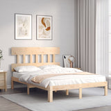 Bed Frame without Mattress 135x190 cm Solid Wood Pine