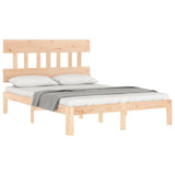 Bed Frame without Mattress 135x190 cm Solid Wood Pine