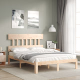 Bed Frame without Mattress 135x190 cm Solid Wood Pine