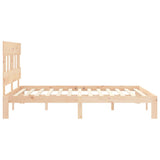 Bed Frame without Mattress 150x200 cm Solid Wood Pine - Close-Up Angle