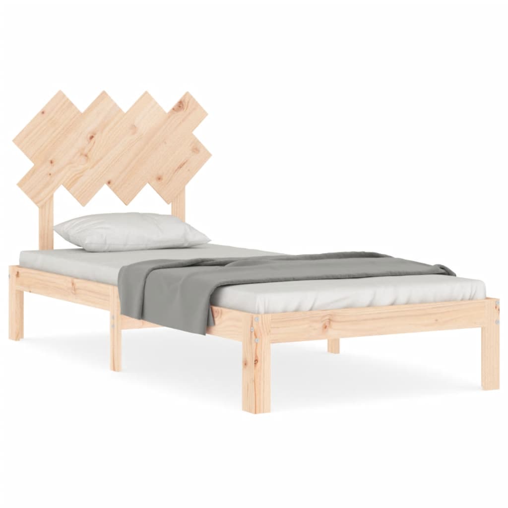Bed Frame without Mattress 90x190 cm Solid Wood Pine