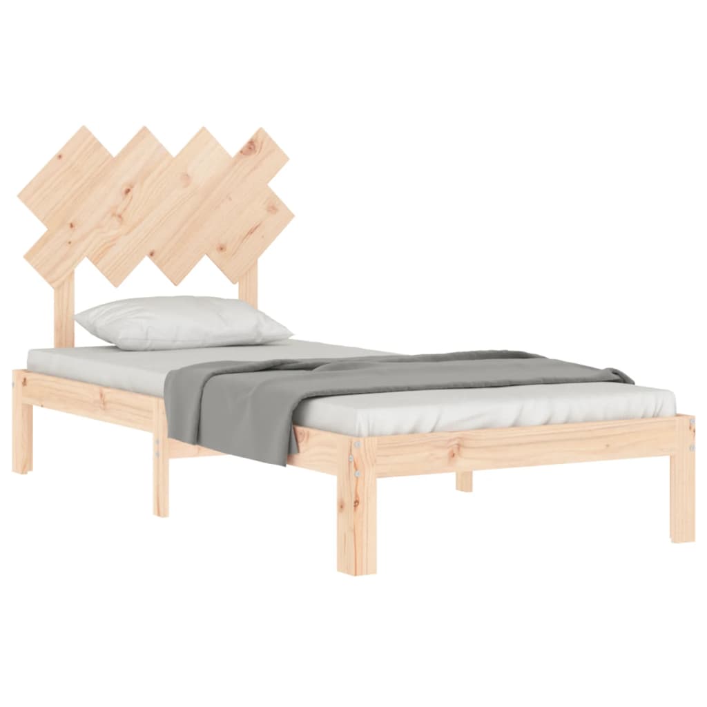 Bed Frame without Mattress 90x190 cm Solid Wood Pine