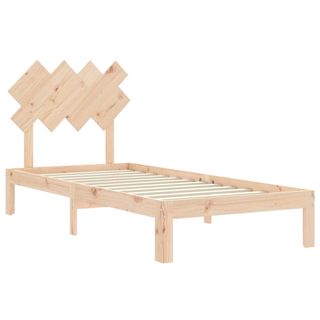 Bed Frame without Mattress 90x190 cm Solid Wood Pine