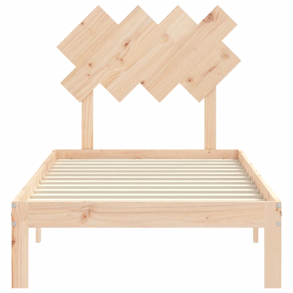 Bed Frame without Mattress 90x190 cm Solid Wood Pine