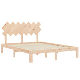 Bed Frame without Mattress 150x200 cm Solid Wood Pine - 45-Degree Angle