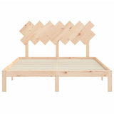 Bed Frame without Mattress 150x200 cm Solid Wood Pine - Rear View