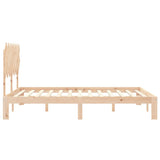 Bed Frame without Mattress 150x200 cm Solid Wood Pine - Close-Up Angle