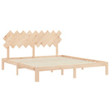 Bed Frame without Mattress 183x203 cm King Solid Wood Pine - 45-Degree Angle