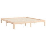 Bed Frame without Mattress 183x203 cm King Solid Wood Pine - Extra Image