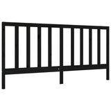 Bed Frame without Mattress Black 183x203 cm King Solid Wood Pine