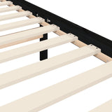 Bed Frame without Mattress Black 183x203 cm King Solid Wood Pine