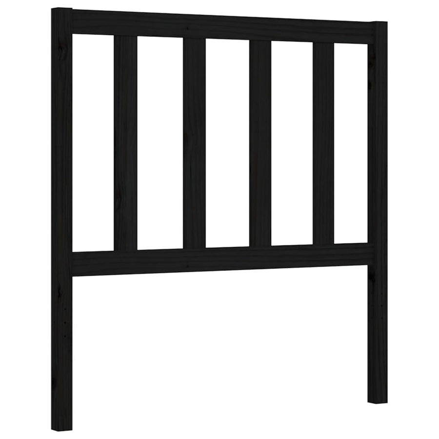 Bed Frame without Mattress Black 90x190 cm Solid Wood Pine