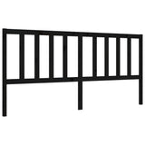 Bed Frame without Mattress Black 183x203 cm King Solid Wood Pine - Low Angle