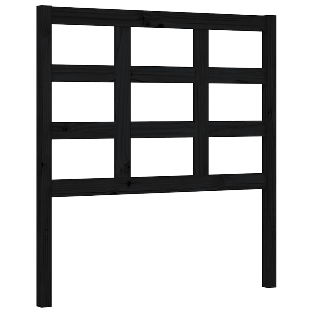 Bed Frame without Mattress Black 90x190 cm Solid Wood