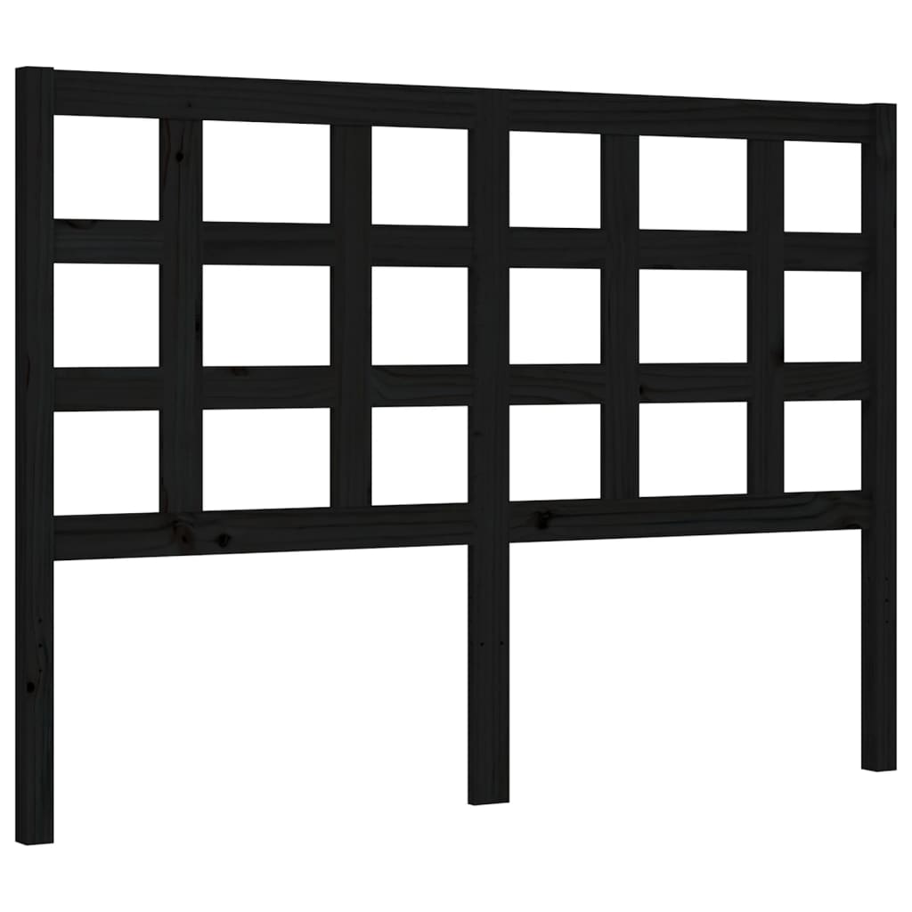 Bed Frame without Mattress Black 135x190 cm Solid Wood