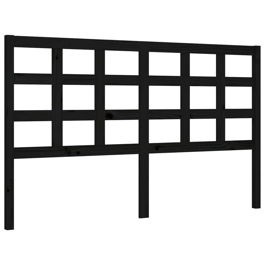 Bed Frame without Mattress Black 150x200 cm Solid Wood